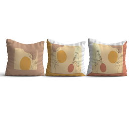 Aberto Design Juego de 3 Fundas de Cojín Multicolor 43 x 43 cm HMI-KIR-124